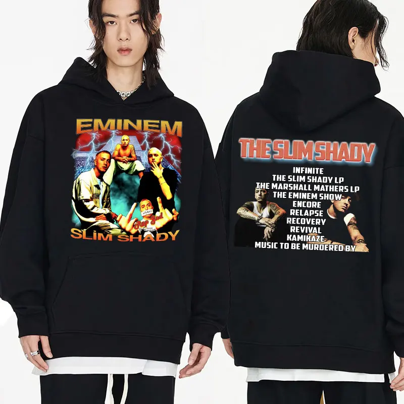 

Hip Hop Eminem Slim Shady Hip Hop Harajuku Hodies Men and Women Fashion Gothic Pullover Streetwear Rock Retro Hoodie Sweatshirt