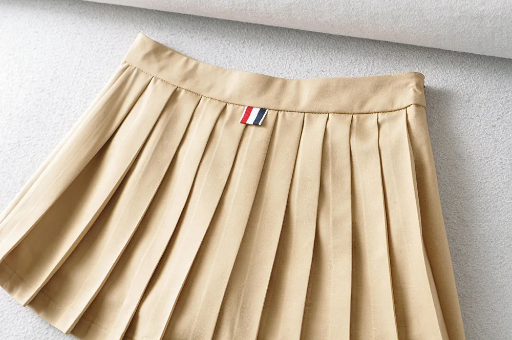 2022 Summer New Streetwear Mini Women Skirts Tb Pleated Skirt Petticoat Faldas High Waist Short Tennis Skorts Y2k Jupe Blanche summer skirts