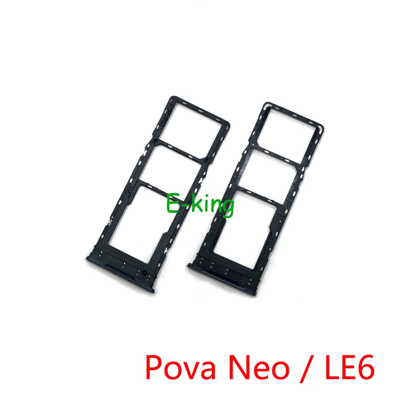 Sim Card Slot Tray Holder Sim Card Reader Socket for Tecno Pova 2 3 4 5 Neo LD7 LE6 LE7 LG7n LH7n phone sim tray holder