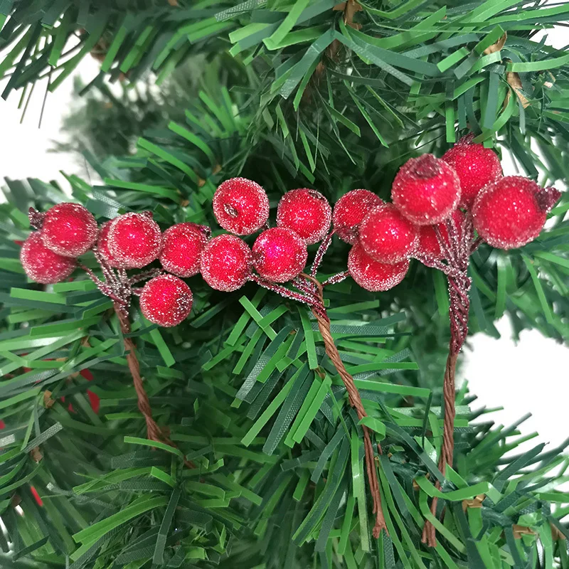 Christmas Decorations 10pcs/pack 4 * 7cm Christmas Berry Flower Bundle Crystal Berry Imitation Fruit Xmas Tree Decoration Wedding Decoration Wreath