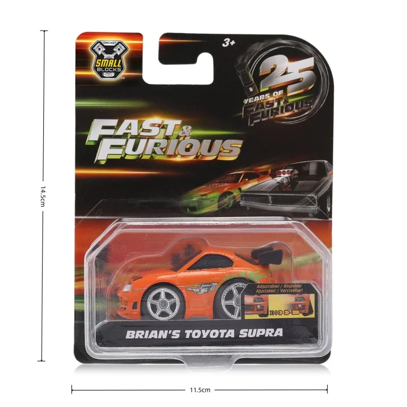 Jada 1:43 25번째 패스트 앤 퓨리어스 합금 자동차, 미쓰비시 이클립스 마쓰다 RX-7 닷지 차저 다이캐스트 모델, 수집가용 선물 장난감