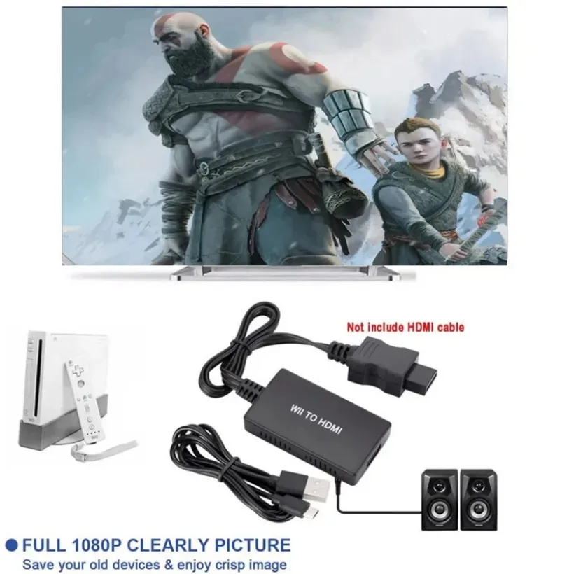 MnnWuu Wii to HDMI ȣȯ , Wii to HDMI ȣȯ , 3.5mm  , PC HDTV Wii ÷ 