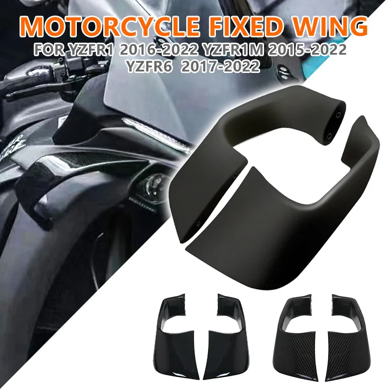 

Motorcycle For Yamaha YZFR1/YZFR1M R1 2015-2022 YZFR6 R6 2017-2022 Aerodynamic Side Wind Wing Aero Wing Spoiler Fixed Wind Wing