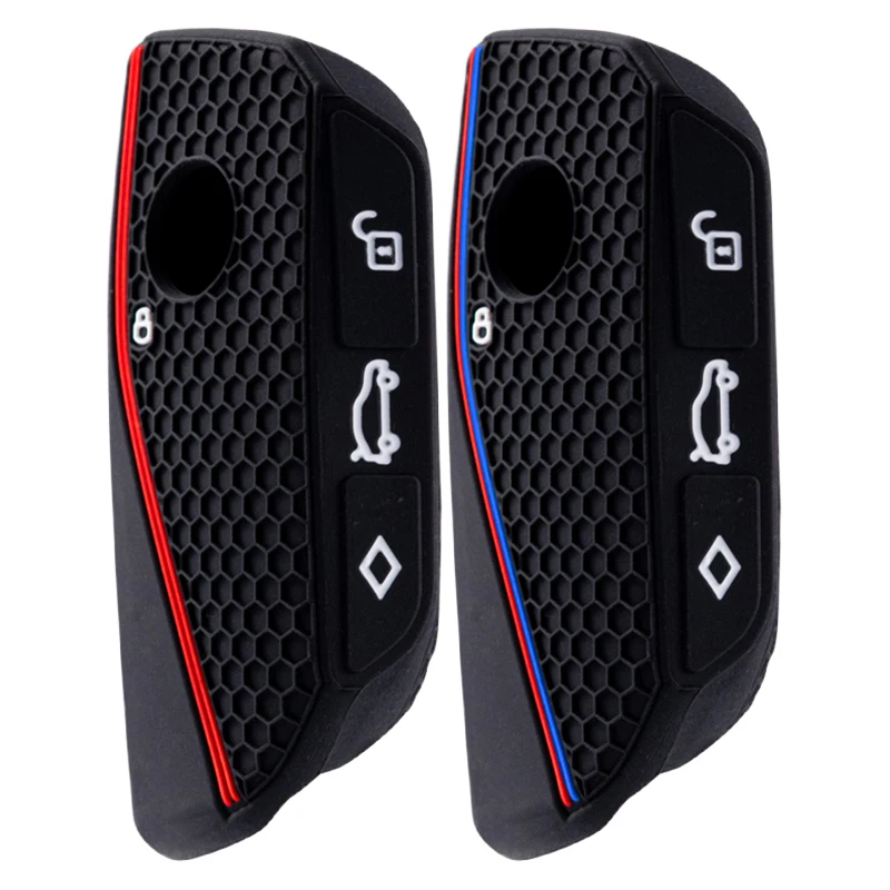 Premium Silicone Alcantara Car Remote Key Case Cover