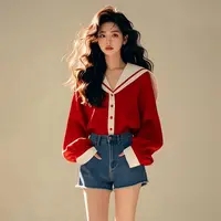 Chemise à manches longues pour femmes, vêtements coréens, chemisier tendance, tempérament, américains, mignon, mode, tout match, abonnés, printemps, automne 3