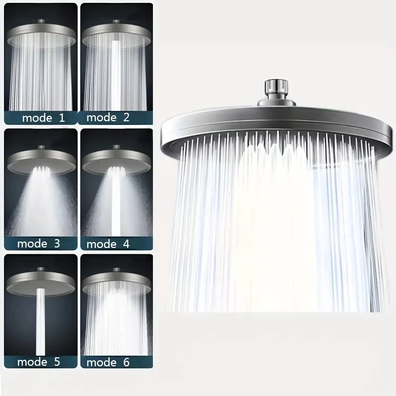 Six-speed Adjustable Shower Head Booster Sets