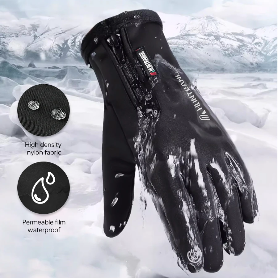 USB Heated Cycling Gloves Winter Waterproof Touch Screen Ski Gloves Rechargeable Heating Motorcycle Bicycle Warm Gloves 4
