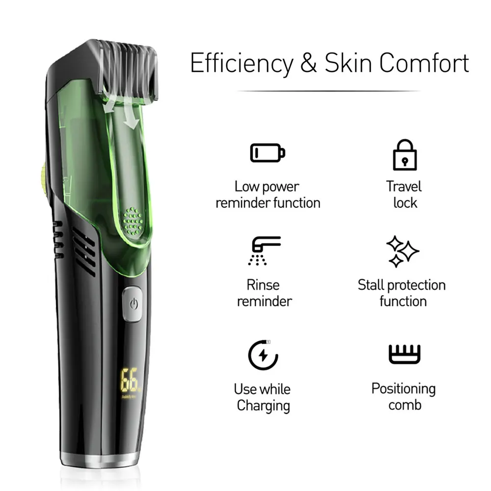 Vacuum Trimmer-Trimvac Pro, Mens Waterproof Beard Trimmer, Beard Trimmer