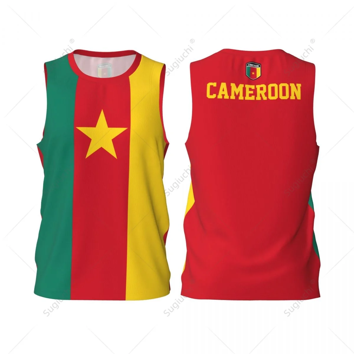 Cameroon Flag Men Basketball Sports Running Fitness Multifunction Sleeveless tshirt Exclusive Name Nunber