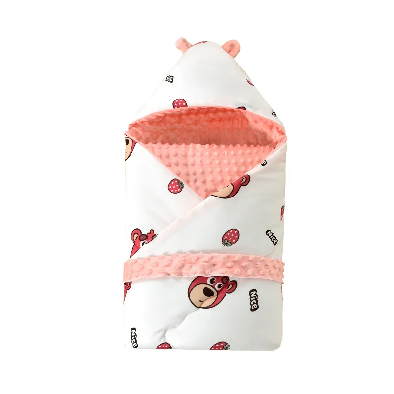 96x96cm Baby Blanket Newborn Baby in the Delivery Room Beanie Velvet Quilt Newborn Supplies Blanket Winter Thickened Quilt