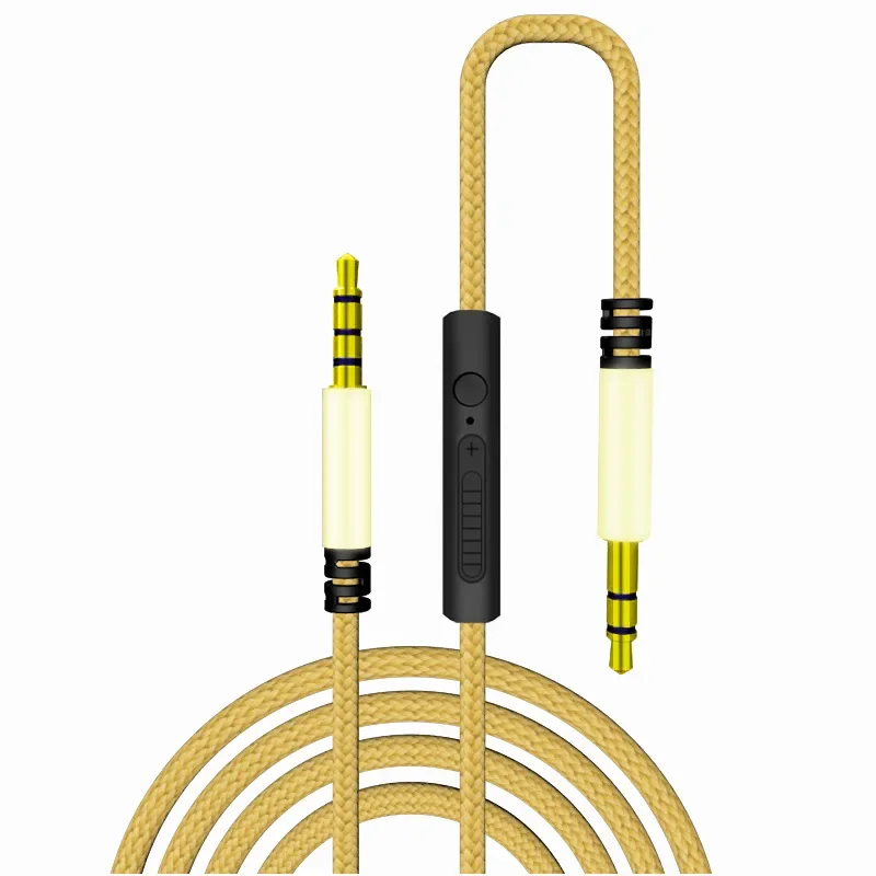 Audio Cable 3.5mm to Jack 3.5mm Speaker Line Aux Cable Male to Male with Mic volume control for iPhone Samsung Headphone Car