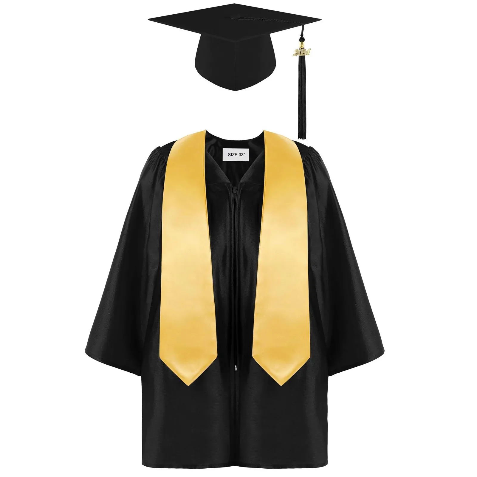Children Academic Dress School Uniforms for Kids Preschool Kindergarten Graduation Gown Shawl Tassel Cap Set