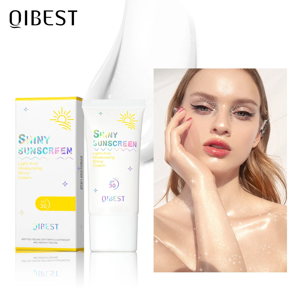 2 In1 Sunscreen Face Lotion UV Protection Highlighting Makeup Sunscreen Shiny Brightening Sun Cream Anti-Aging Skin Care face sunscreen
