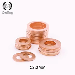 5Pcs DIN7603 M6 M8 M10 M12 M14 M16 M18 M20 T3 O Ring Gasket Sealing Copper Washer Boat Crush Washer Flat Seal Ring Fitting-.-