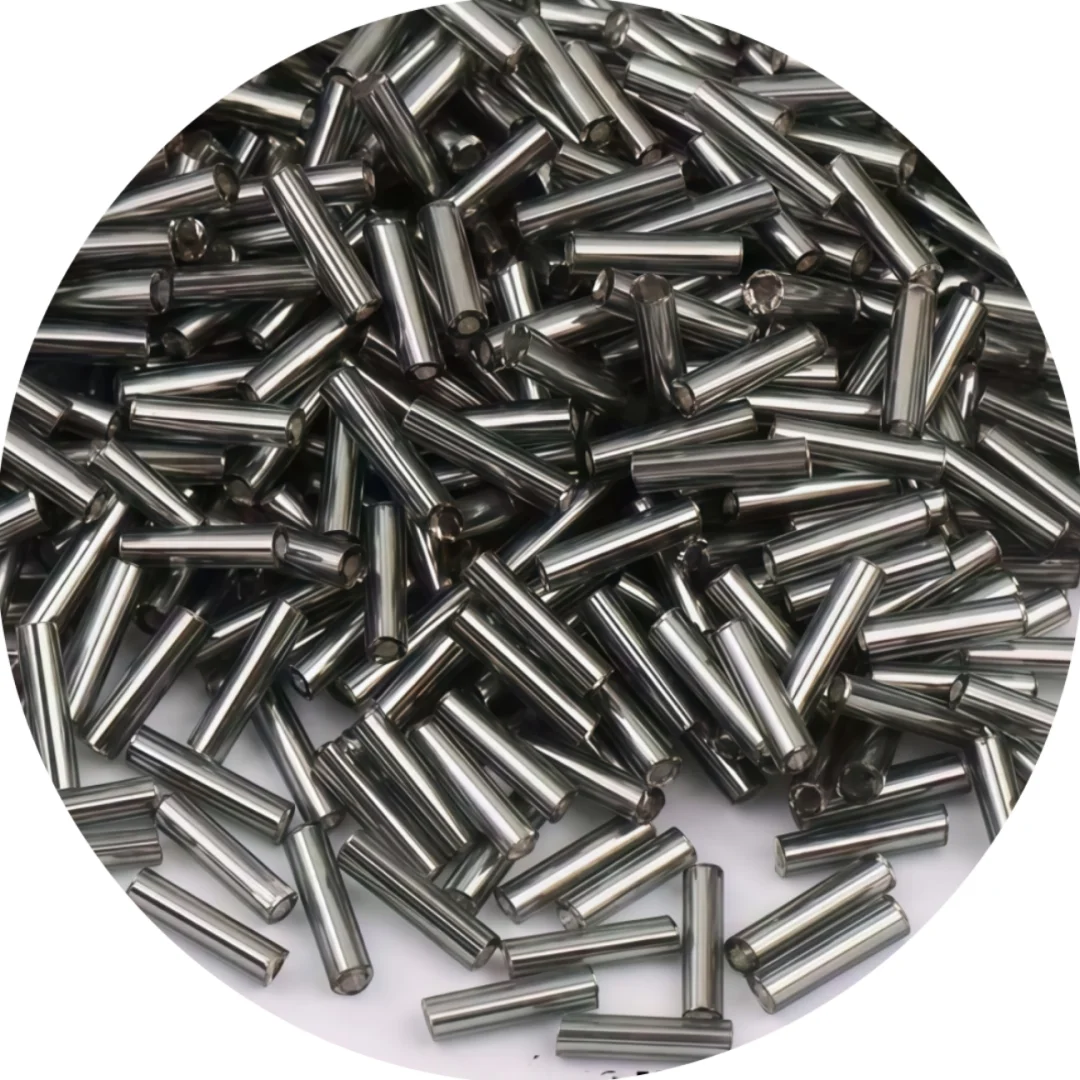 Premium Silver Core Glass Tube Beads for DIY Embroidery and Crafts