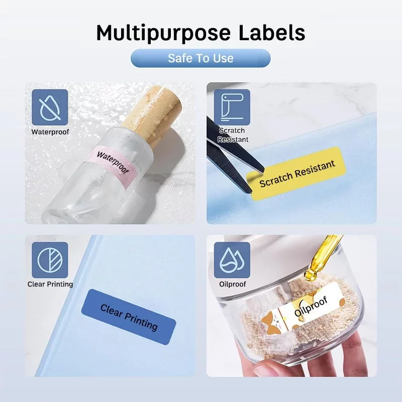 NiimBot D11 White/color/transparent Label Printing Paper Name Sticker Waterproof Self-adhesive Cartoon Label Paper — view 3