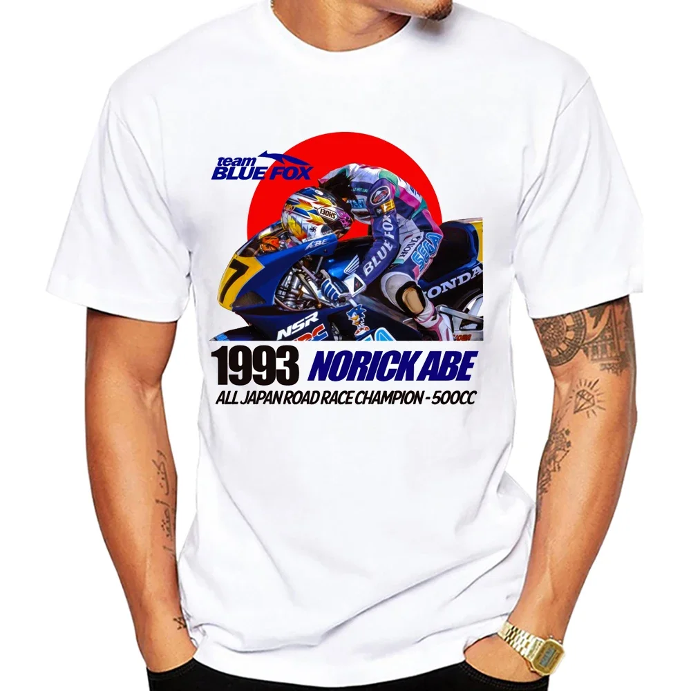 

Классическая футболка Norick Abe - YZR500 GP, новые мужские Спортивные Повседневные белые топы с коротким рукавом для мальчиков и мотоциклистов