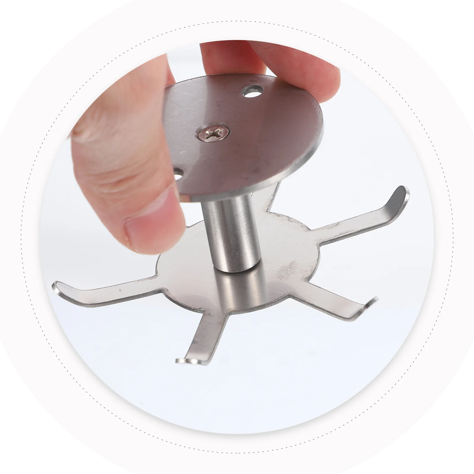 Six Claw Swivel Hook Under Cabinet Multi-functional Wall Hanging Utensil Holder Stainless Steel Spoon Rotating Hangers