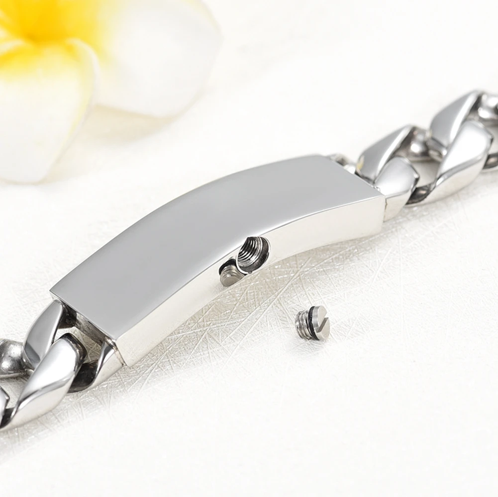 Cuban Link Urn Bracelet Cremation Urn Bracelets for Human Ashes for Men Customize Gift Keepsake Memorial Bangle