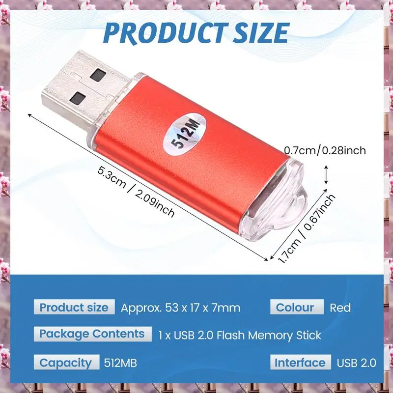 USB 2.0 Flash Memory Stick Pen Drive Storage Thumb Color:Red Capacity:512MB,USB 2.0 Flash Memory Stick Pen Drive Storage Th