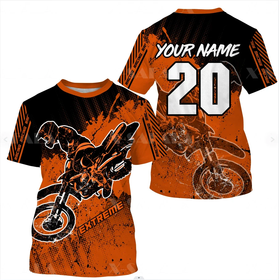 

Motocross Freestyle FMX Dirt Bike Diy Motorcycle Racing 3D Printed High Quality T-shirt Summer Round Men Female Casual Top-18