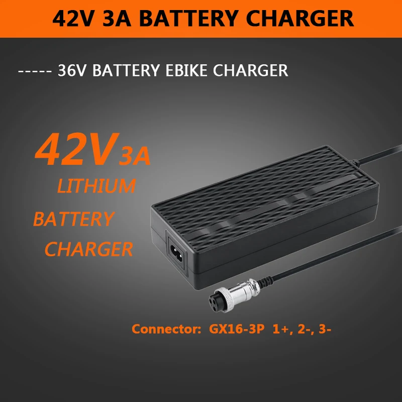 42V 3A Electric Scooter Chargers 36V E Bike Lithium Li Ion Charging
