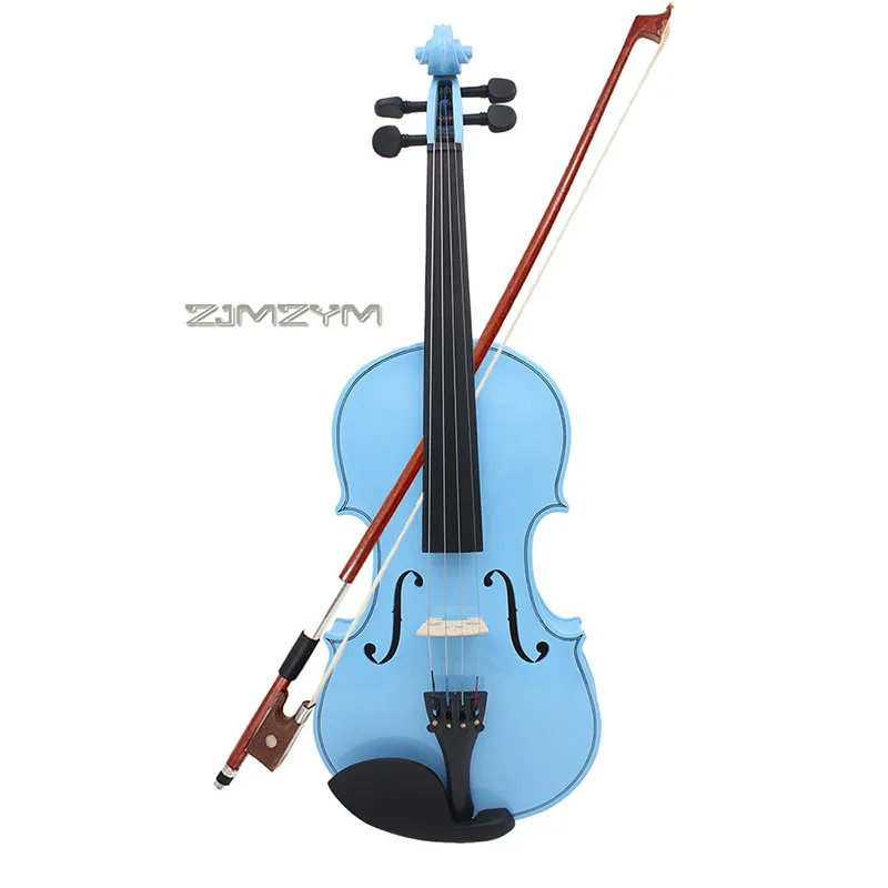 4/4 Full Size Acoustic Violin Basswood Multicolor Optional Fiddle for Beginners Professional Musical Instrument