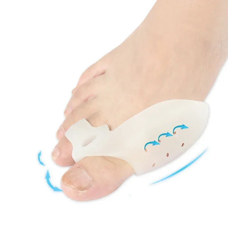 Toe Corrector 1pair New Daily Use Biological Silicone Big Toe Hallux Valgus Corrector Bunions Treatment Appliance Toe Separator