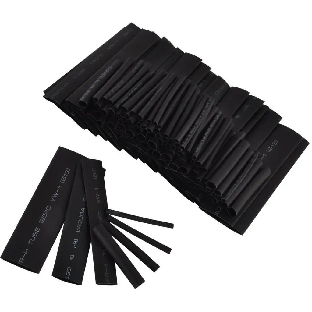 Heat Shrink Tubing Sleeve Set Black Waterproof Shrink Tube Wire Wrap Electrical Cable Kit for Home Repair Heat Shrink Tubing Sleeve Set Black Waterproof Shrink Tube Wire Wrap Electrical Cable Kit for Home Repair