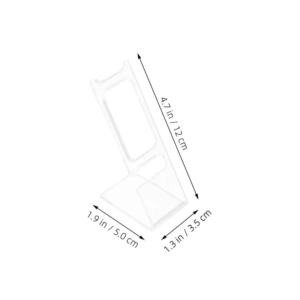 50Pcs 시계 디스플레이 스탠드 투명 L 자형 플라스틱 손목 시계 홀더 주최자 쇼케이스 홈 스토어 쥬얼리 디스플레이 랙