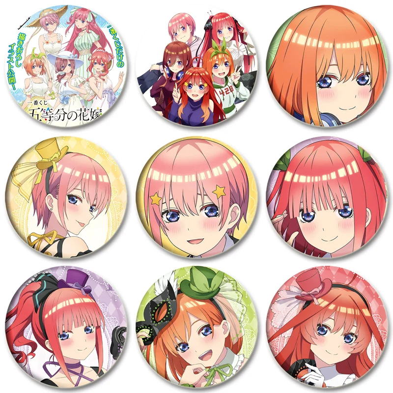 

The Quintessential Quintuplets Pin Handmade Brooch for Clothes Cartoon Cosplay Badge Backpack Decoration Jewelry Children's Gift
