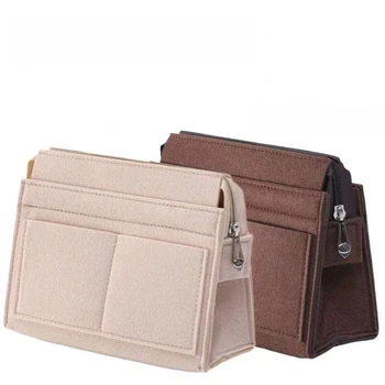 Organizer per borsa, inserto multi-tasca in feltro per borsa a mano, borsa tote, organizer per borsetta