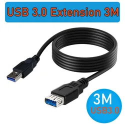 Premium USB 3.0 Ultra Short Extension Cable - 0.3M Data Transfer Cord (3M - M to M)