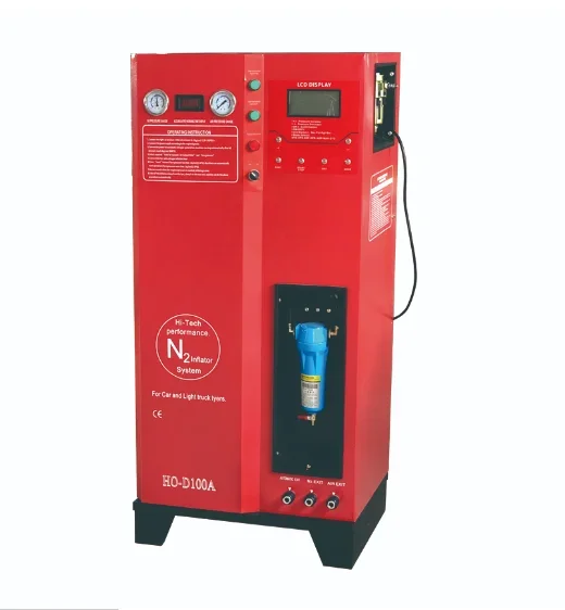 Fully Automatic Wide LCD Screen Nitrogen Tyre Tire Generator Inflator Machine For Car Or Light Truck