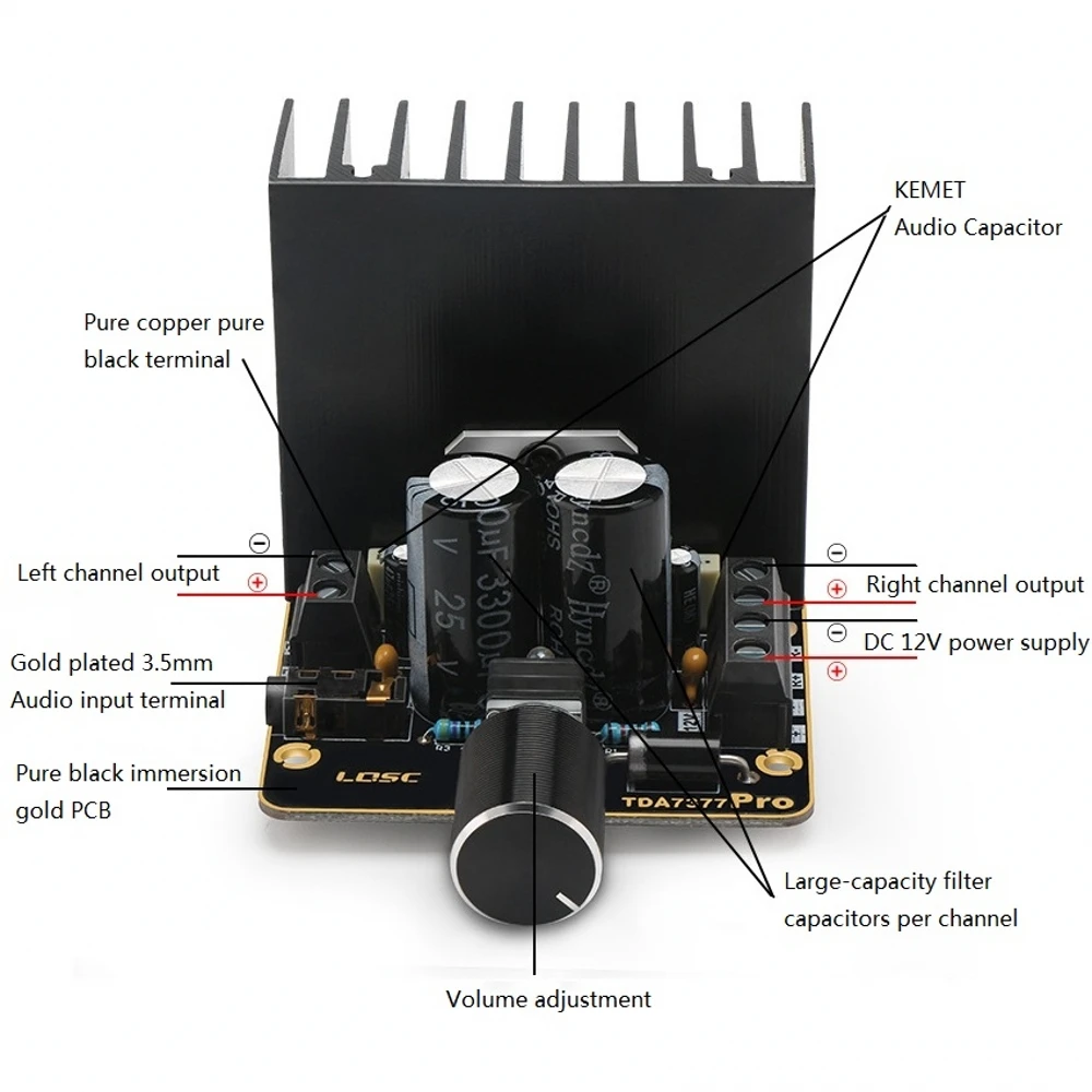 DIY Speaker Power Amplifier Module TDA7377 Audio Amplifier Board Dual Channel Stereo Power Amplifier Car AMP Home Sound Theatre