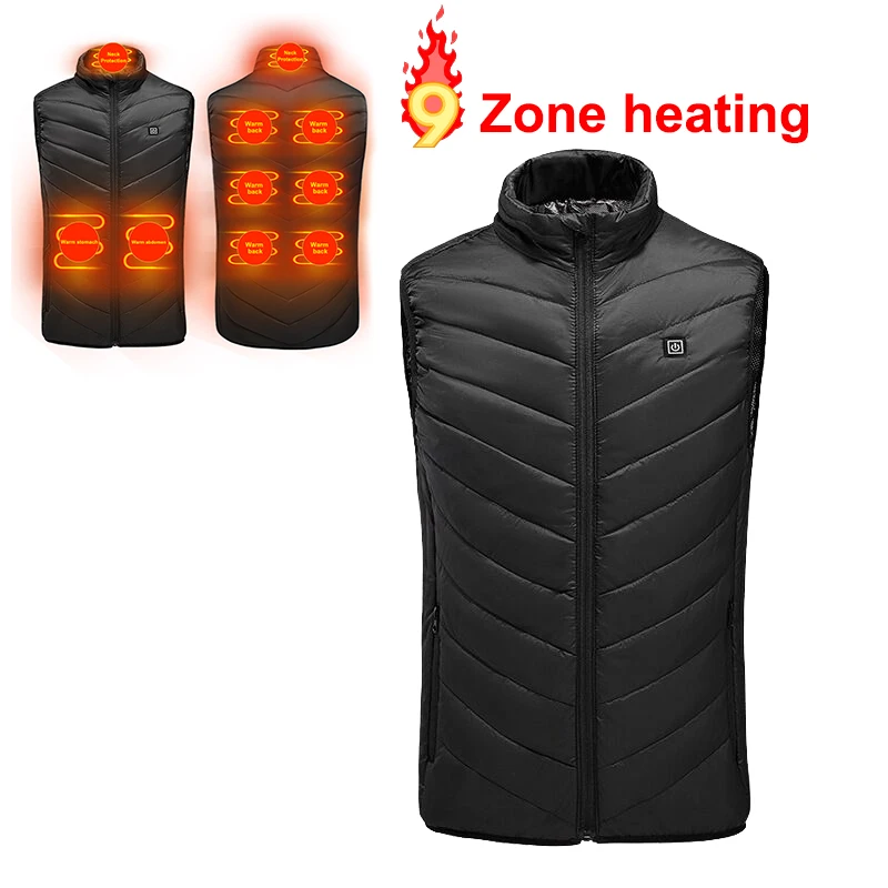 6 Zones Chauffantes Réglables Gilet Chauffant LABCOOL Avec Batterie 25000mAh - 6 Zones Chauffantes - 3 Niveaux De Température - Pour Ski Et Outdoor Gilet Chauffant Doudoune