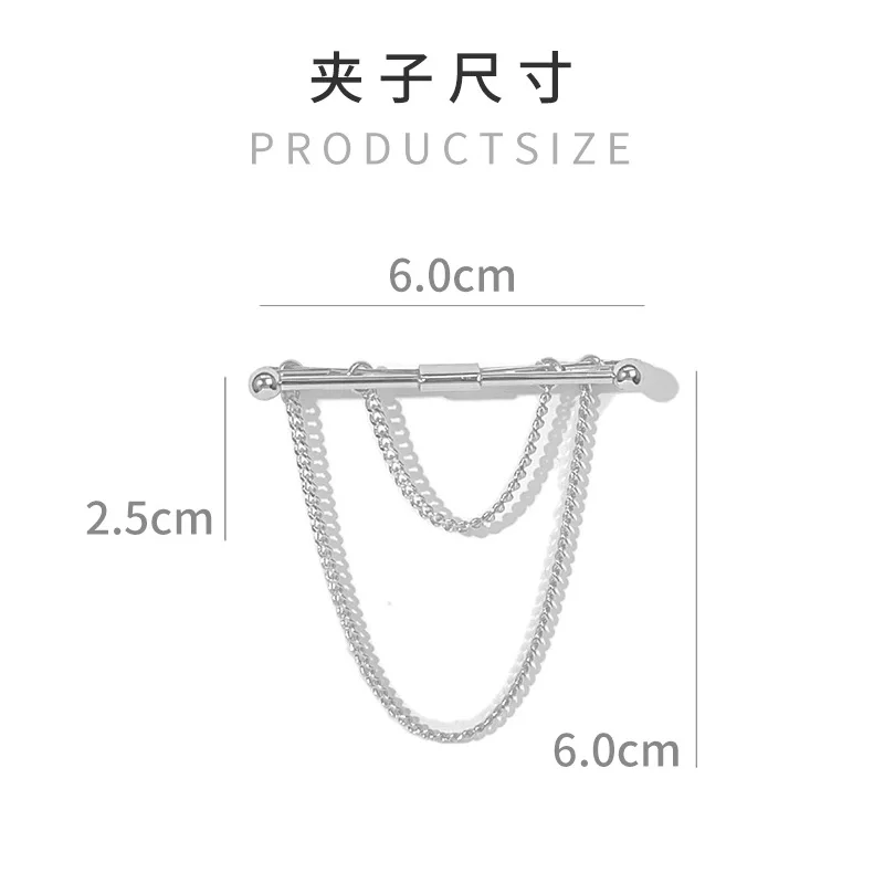 High-end Non-damaging Clothing Collar Pin Lavalier Men's Social French Cuff Dress Shirt Long Sleeve Party Wedding Formal Blouse