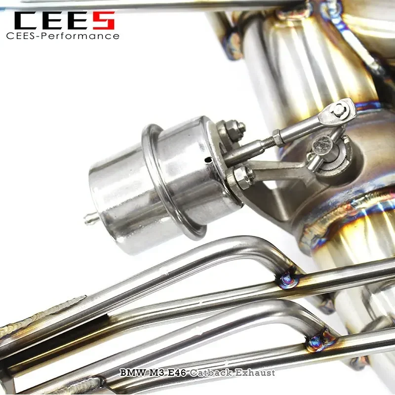 CEES Catback Exhaust for BMW M3 E46 2004-2006 SS304 Stainless Steel Valve Muffler Refit Terminale Scarico Auto Exhaust System