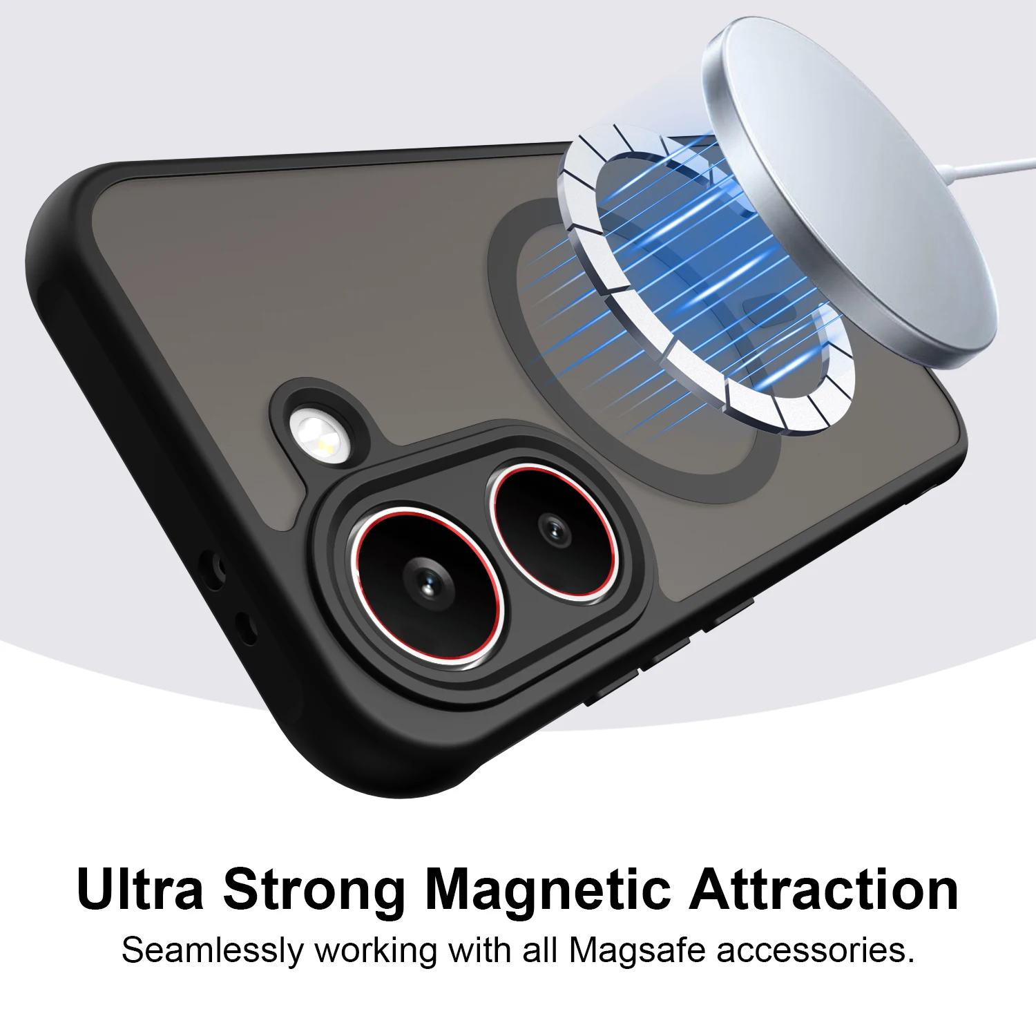 Matte Translucent Magnetic Shockproof Magsafe Phone Case