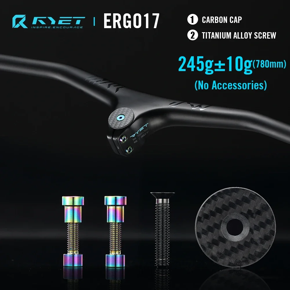 RYET ERGO17 XC Mtb Handlebars And Stem 28.6mm-10Degree Carbon Integrated Handlebar Mountain Bike Handle bar 800mm Bicycle accessories - Image 5