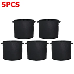 Eco - Friendly Fabric Grow Bags for Home Gardening - Ideal for Strawberries, Vegetables, and Flowers (5PCS)