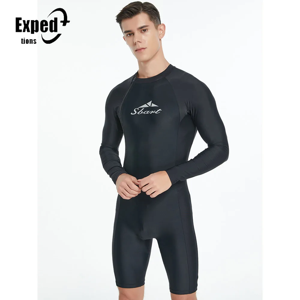 Summer Sun Protection Quick Dry Swimming Surfing Suit One Piece Swimsuit Tight Fit Long Sleeve Swimsuit