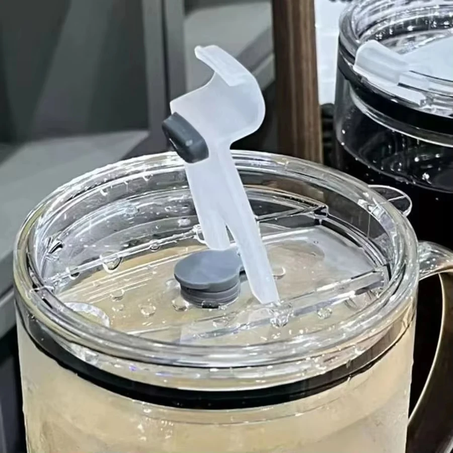1L Glass Tumbler with Lid and Straw - Versatile Glass Cup
