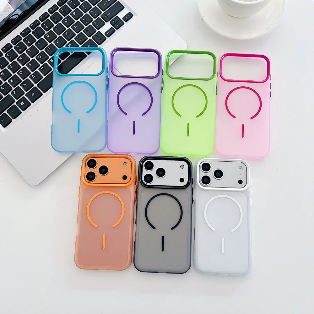 Frosted Candy Colors Magnetic Shockproof Phone Case