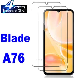 Premium Tempered Glass Screen Protector Film (2/3/4 Pack) for 3 Pieces (For ZTE A76 4G 5G)