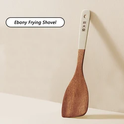 Ebony Wood Heat-Resistant Cooking Utensil Set - Non-Stick Stir Fry Spatula, Rice Spoon, and Soup Spoon (Frying Spatula)