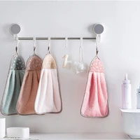 1PC Hand Towel Hanging Absorbent Towel Kitchen Bathroom Hand Towel Quick Dry Soft Microfiber Towels Cleaning Cloth Dish Towel 2