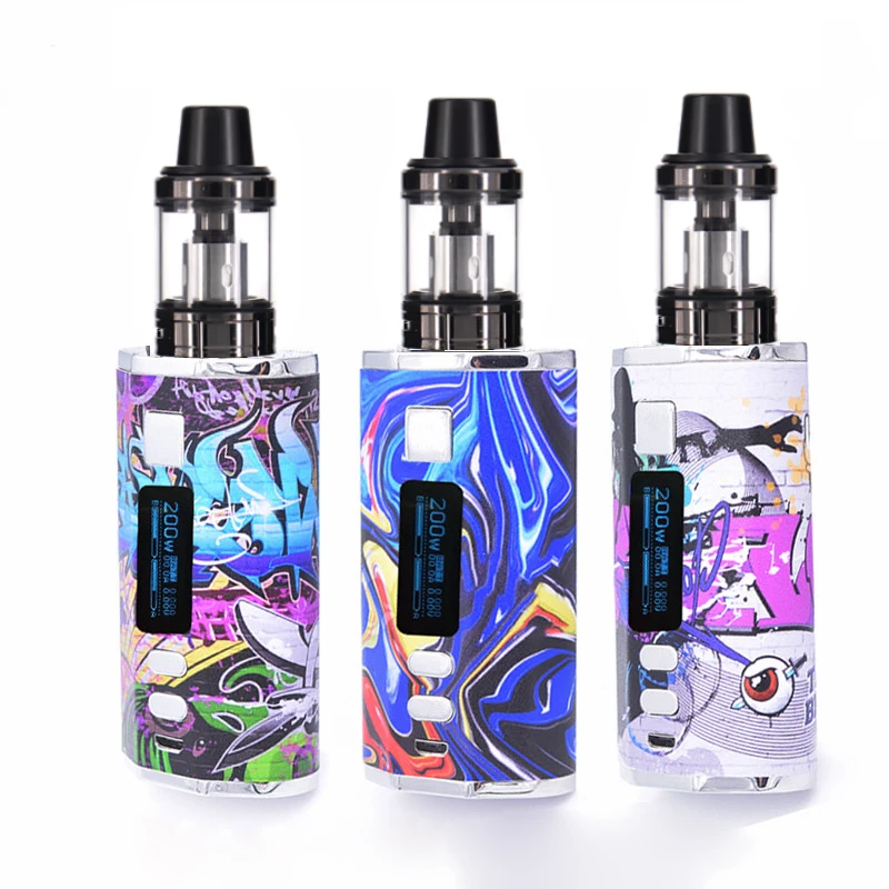 

200W Electronic Cigarette Vape Box Mod Kit OLED Screen Kit 4500mah Build-in Battery with 0.3ohm 3.0ml Tank Vape Pen Box Mod Kit