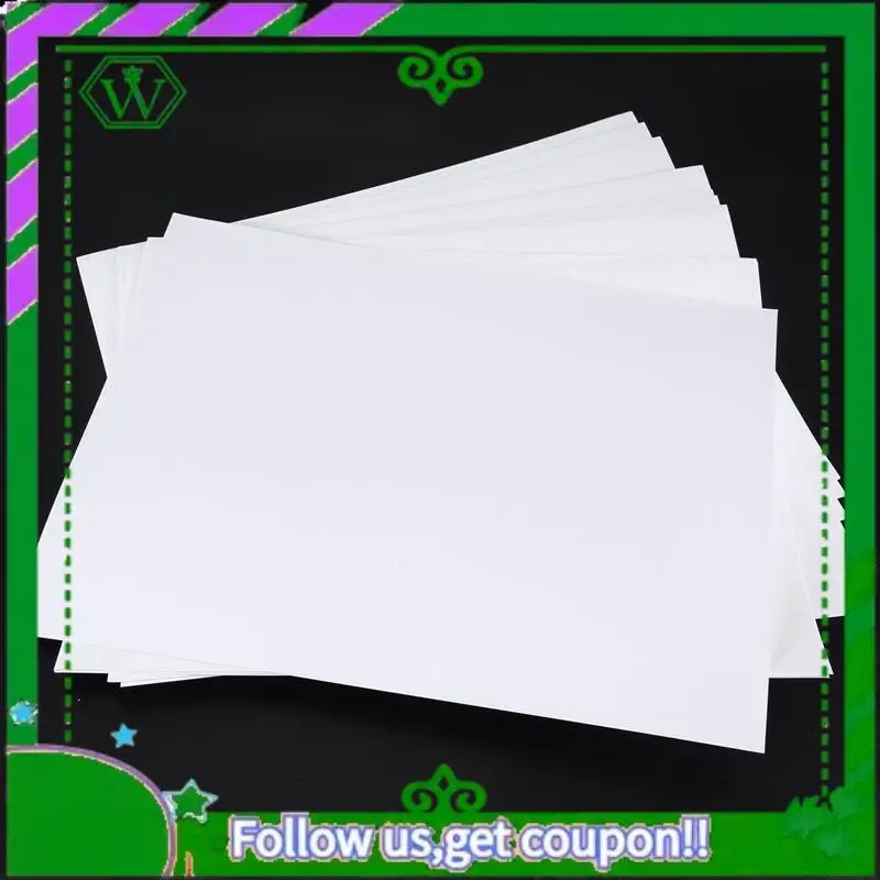 ABIK-프리미엄 인쇄용 방수 비닐 스티커 용지 잉크젯 및 프린터 용 210X280mm 60 매 무광택 흰색 데칼 용지