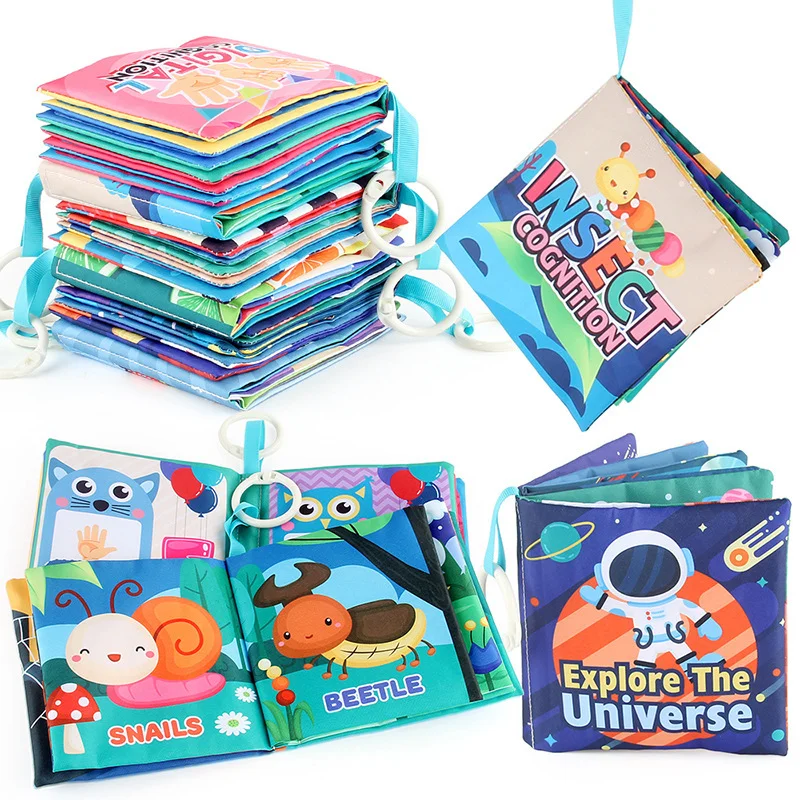 

Infant Cognize Cloth Book Kids Visual Develop Reading Puzzle Books Toys Early Learning Infant Animals Educational Fabric Books